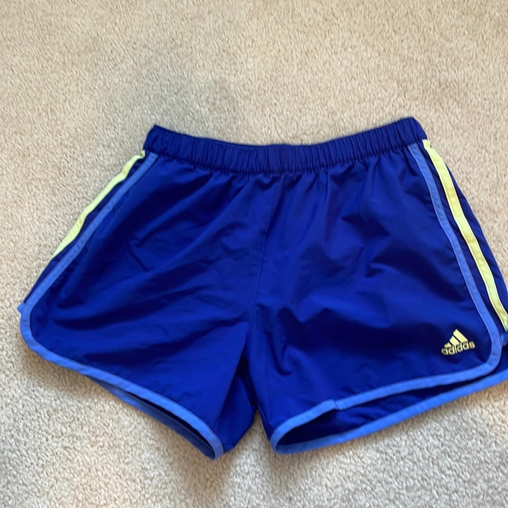 Adidas blue running shorts Size S